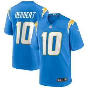 Men's Justin Herbert Chargers Powder Blue Jersey L
